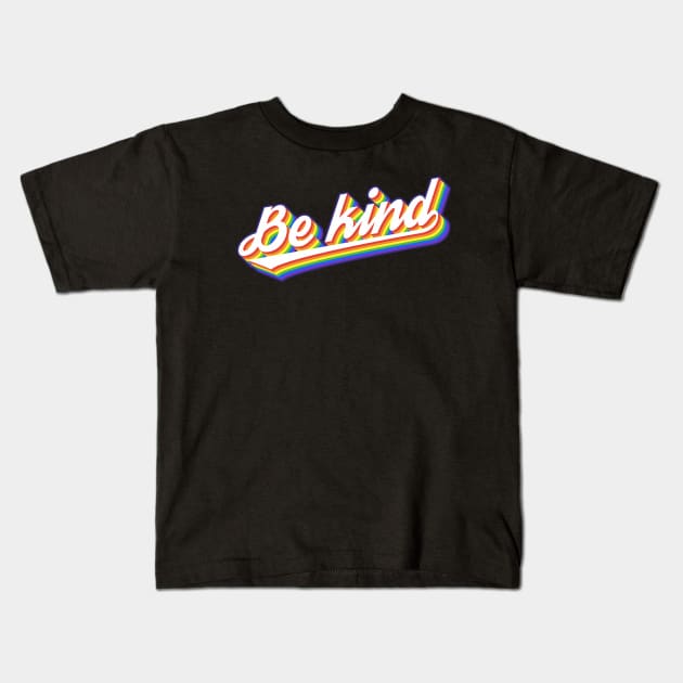 Be Kind Rainbow Kids T-Shirt by Jennifer